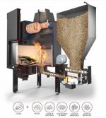 Termocamino policombustibile CTM Italia serie Dominus Combi