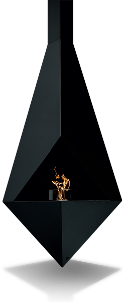 Pythagoras suspended fireplace