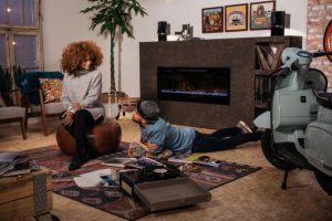 Camino elettrico da incasso | Grim Network