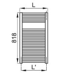 Radiatore Irsap serie GEO 818/550 colore Beige Naturale - immagine 2