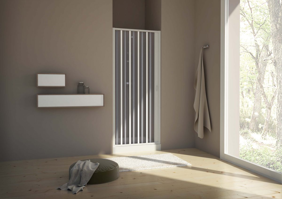 Forte PVC folding shower enclosure SIRIO series with central or side opening | Grim Network