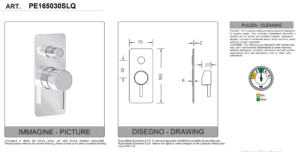 Built-in shower mixer with 2 ways diverter by Eurorama Eletta Series - Image 2
