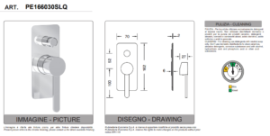 Built-in shower mixer with 2 ways diverter by Eurorama Irina Series - Image 2