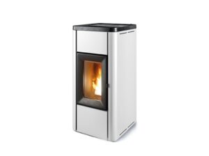Stufa a pellet MCZ serie Ghea Air 6kW in White Metal