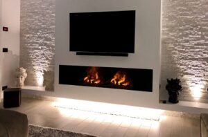 MaisonFire water electric fireplace series Brace 60 Wood - immagine 5