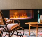 Camino elettrico ad acqua MaisonFire serie Elecharme Linear Frontale - immagine 2