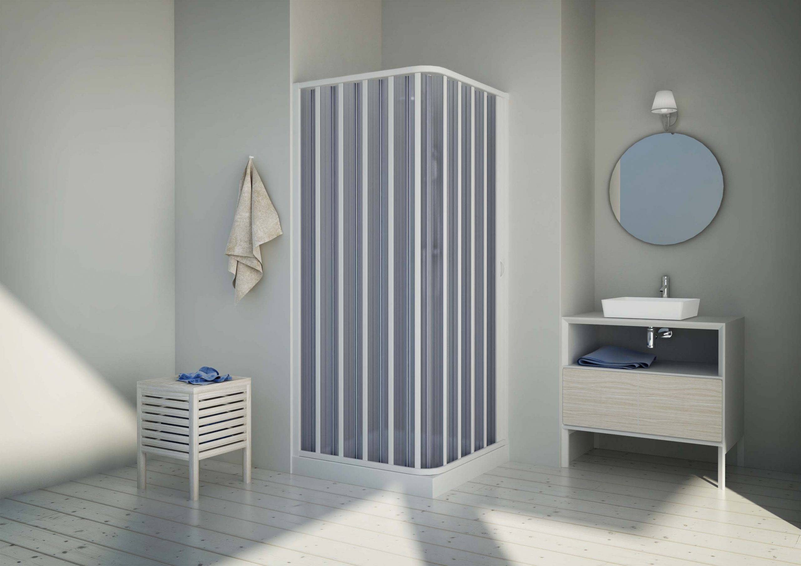 004 Alfa chiusa Forte corner PVC shower enclosure ALFA series | Grim Network