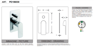 Miscelatore doccia incasso con deviatore 2 uscite Eurorama serie Mon - immagine 2